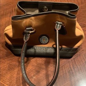DOONEY & BOURKE women’s brown and tan leather and suede handbag (pre-owned)
